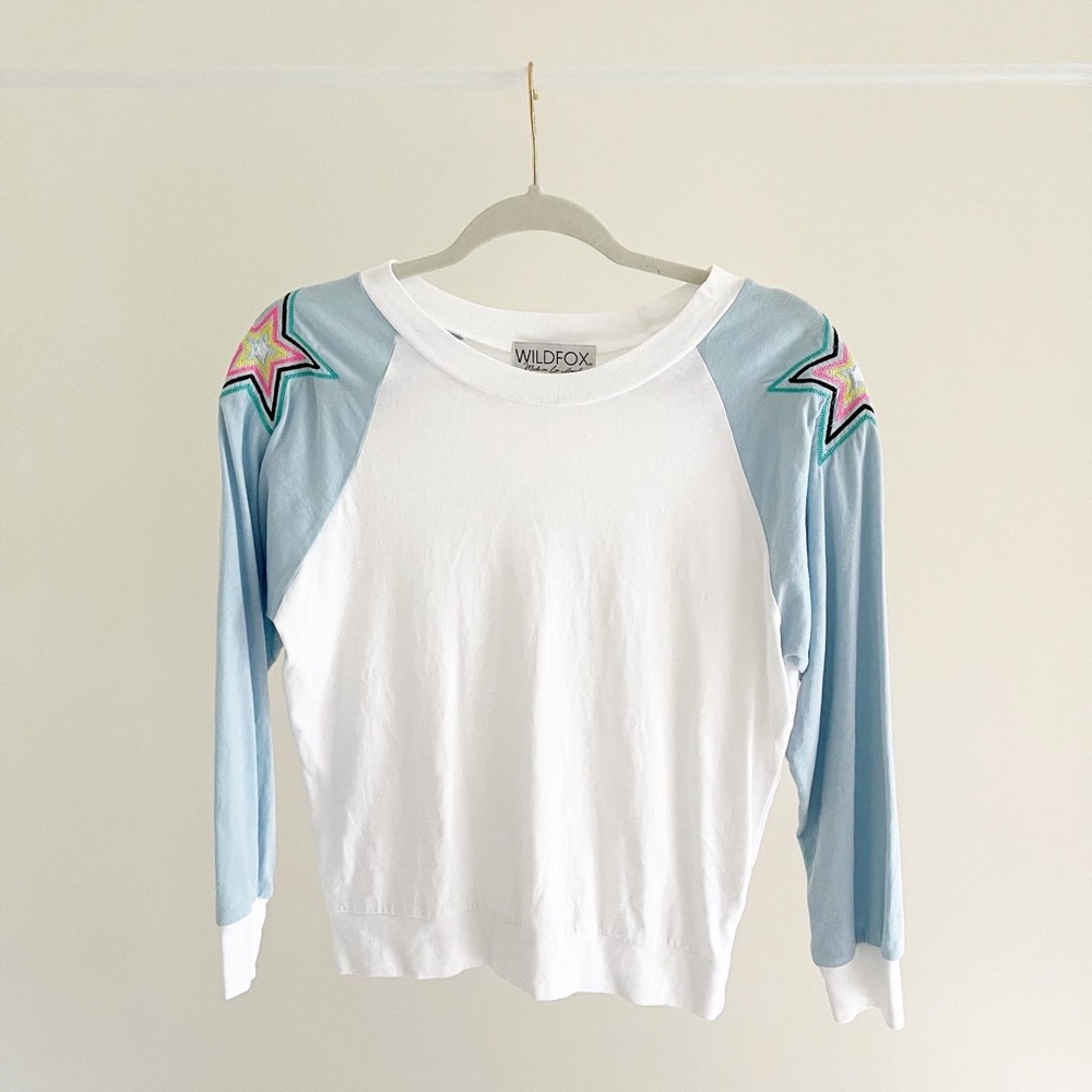 WILDFOX Star Sleeve Raglan Top